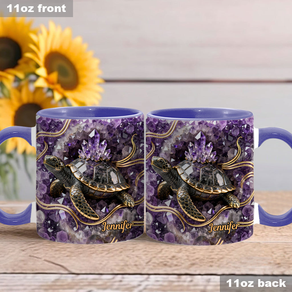 Mug et sous-verre personnalisés « Love Turtle »
