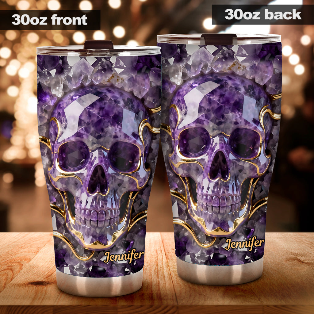 Beautiful Skull - Personalized Skull Tumbler