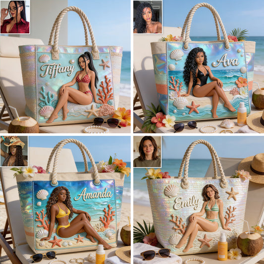 Été Infini - Sac de Plage Personnalisé pour Amoureux de la Mer