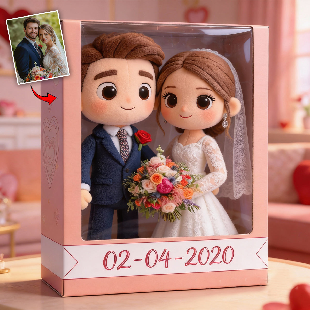 Je t'aime - Plaque acrylique personnalisée pour couple, forme sur mesure