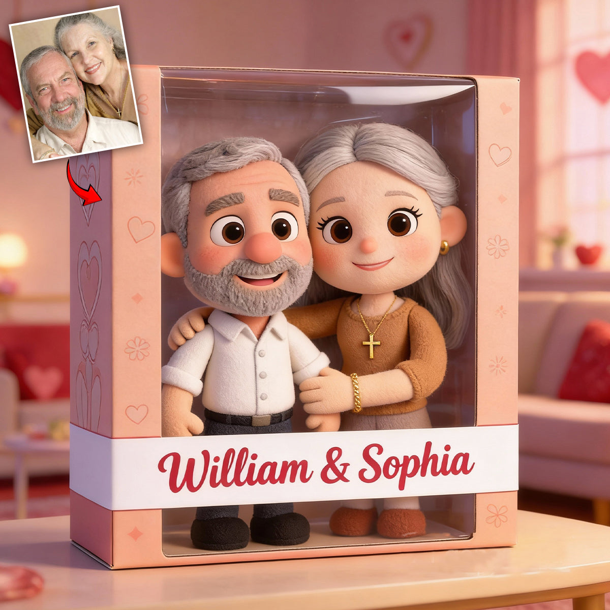 Je t'aime - Plaque acrylique personnalisée pour couple, forme sur mesure