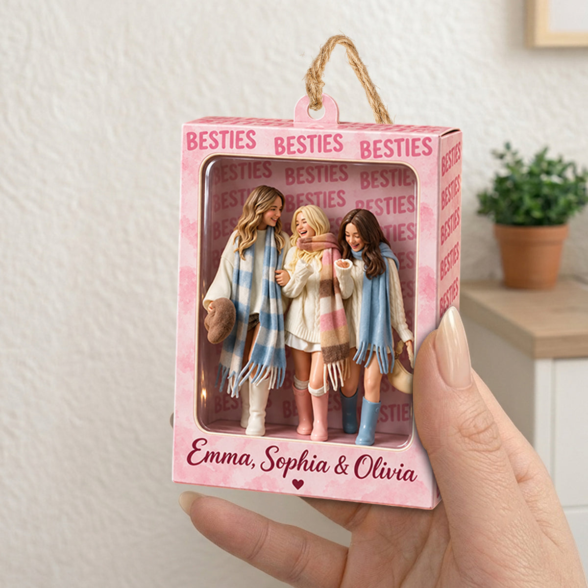 Best B*Tches Friendship Gifts - Personalized Bestie Acrylic Box Ornament