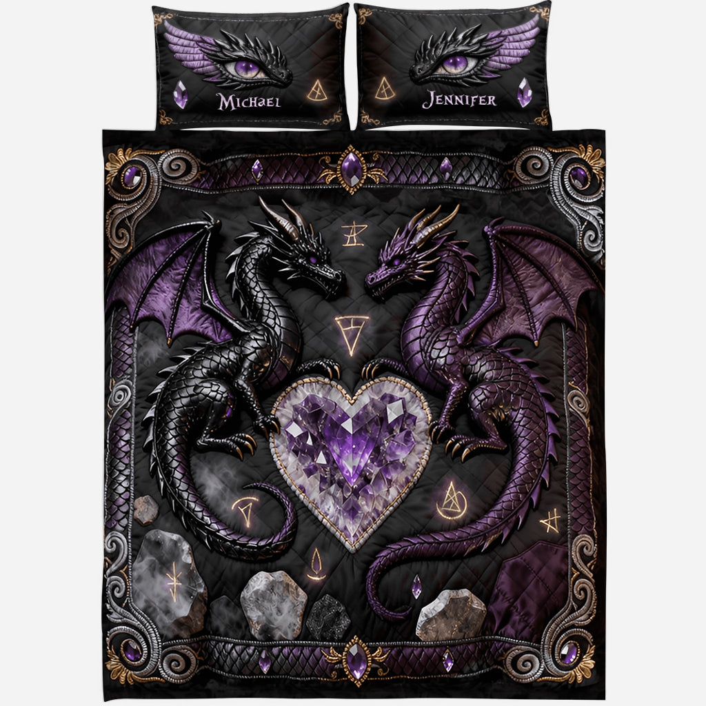 Toi et moi, on gère ! - Ensemble de courtepointe personnalisé Dragon