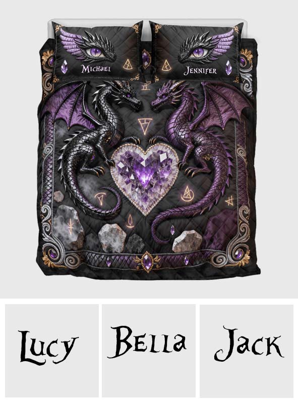 Toi et moi, on gère ! - Ensemble de courtepointe personnalisé Dragon