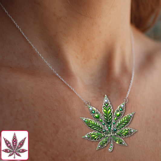 Magnifique pendentif feuille - Collier pendentif personnalisé en forme de plante sauvage