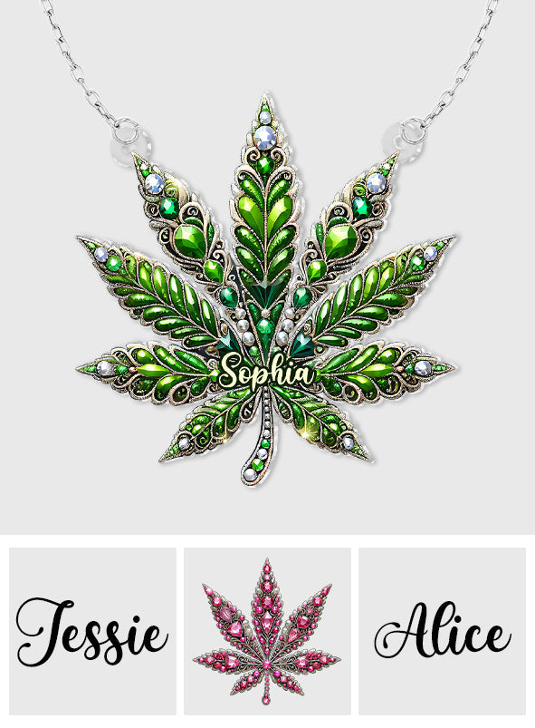Magnifique pendentif feuille - Collier pendentif personnalisé en forme de plante sauvage