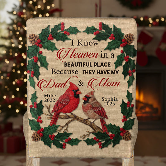 Le paradis est un endroit magnifique - Ensemble de housses de chaise commémoratives personnalisées