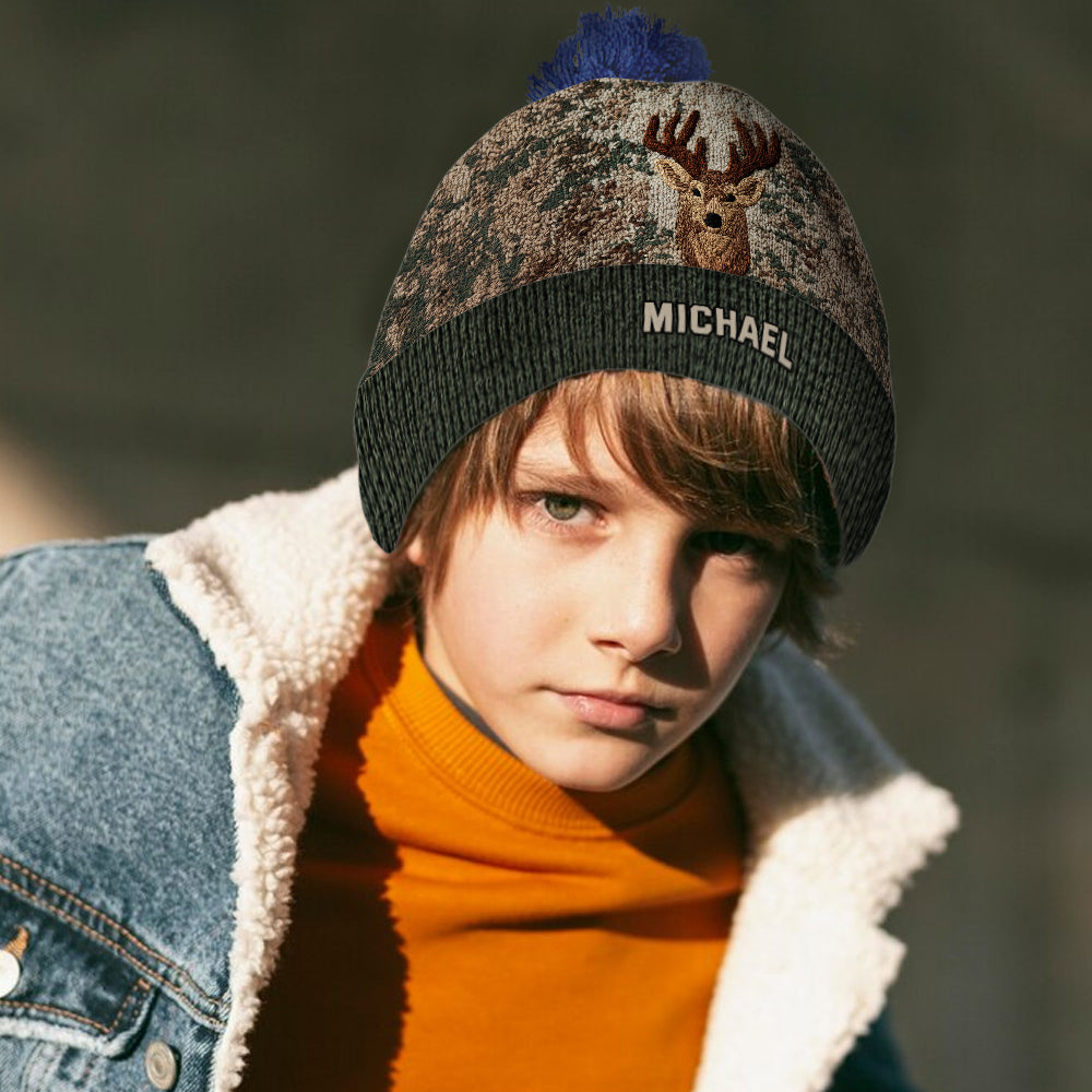 Bonnet de chasse personnalisé à motif tête de cerf