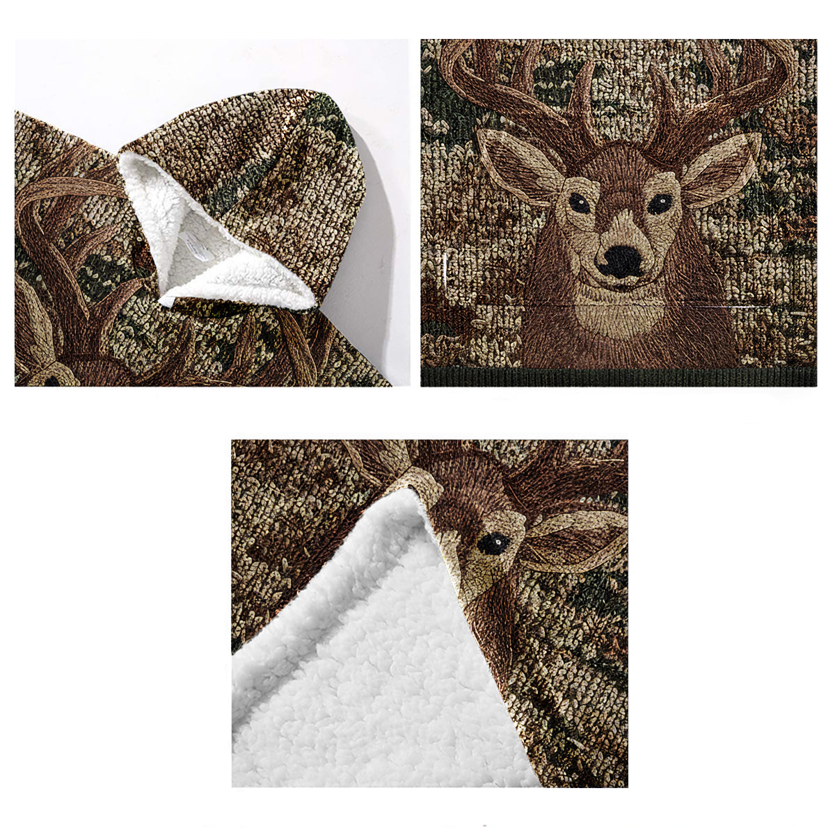 Sweat à capuche personnalisé avec tête de cerf - Couverture de chasse