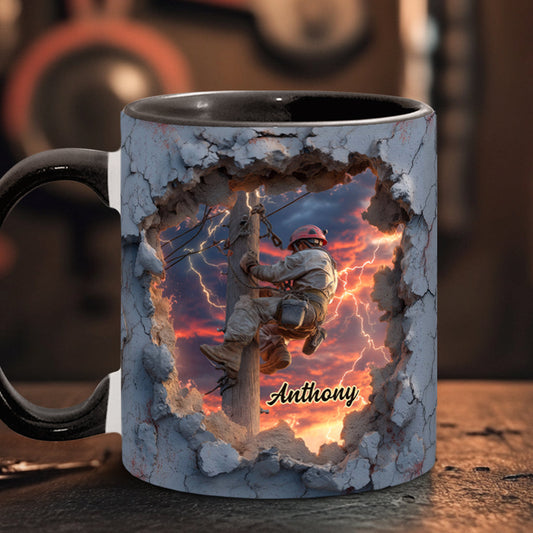 Cadeau pour papa, mari ou fils électricien... - Mug personnalisé « Électricien »