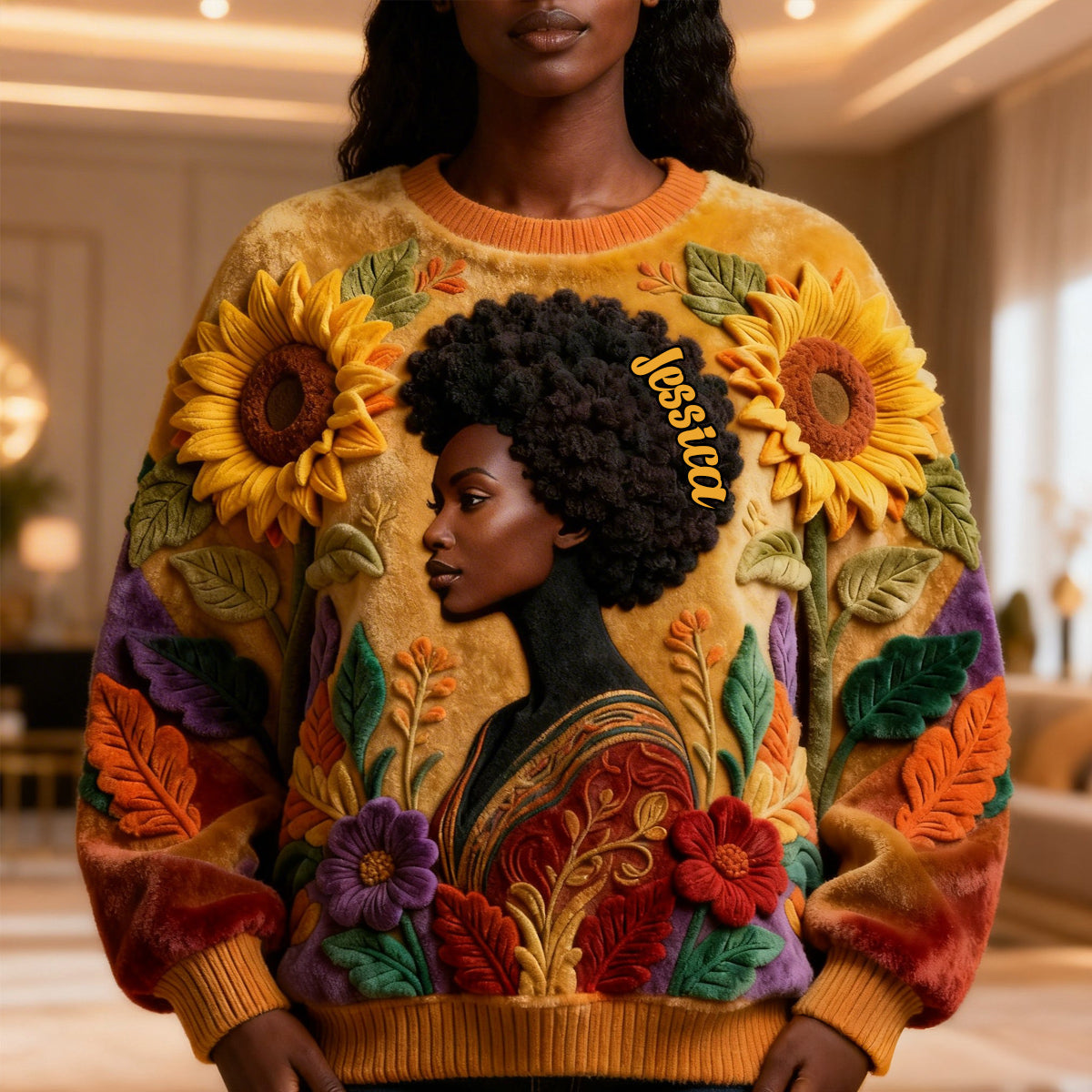 Reine Noire - Chemise afro-américaine personnalisée intégrale