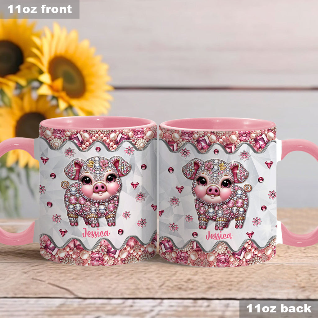 Cute Pig - Personalized Pig Lover Accent Mug