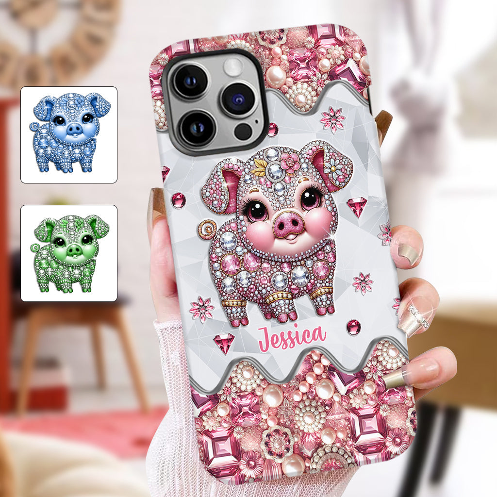 Coque de téléphone personnalisée pour amoureux des cochons - Mignon Cochon - Impression intégrale