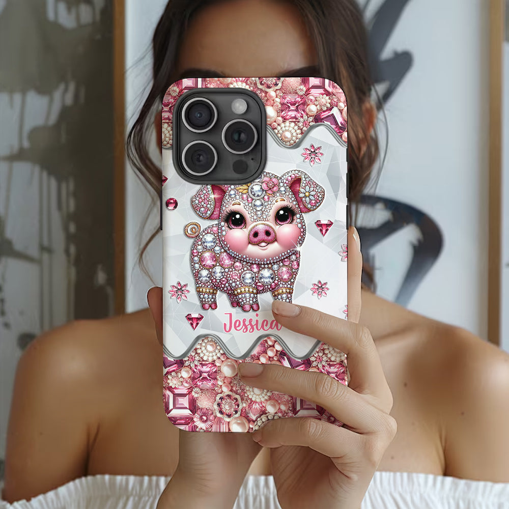 Coque de téléphone personnalisée pour amoureux des cochons - Mignon Cochon - Impression intégrale
