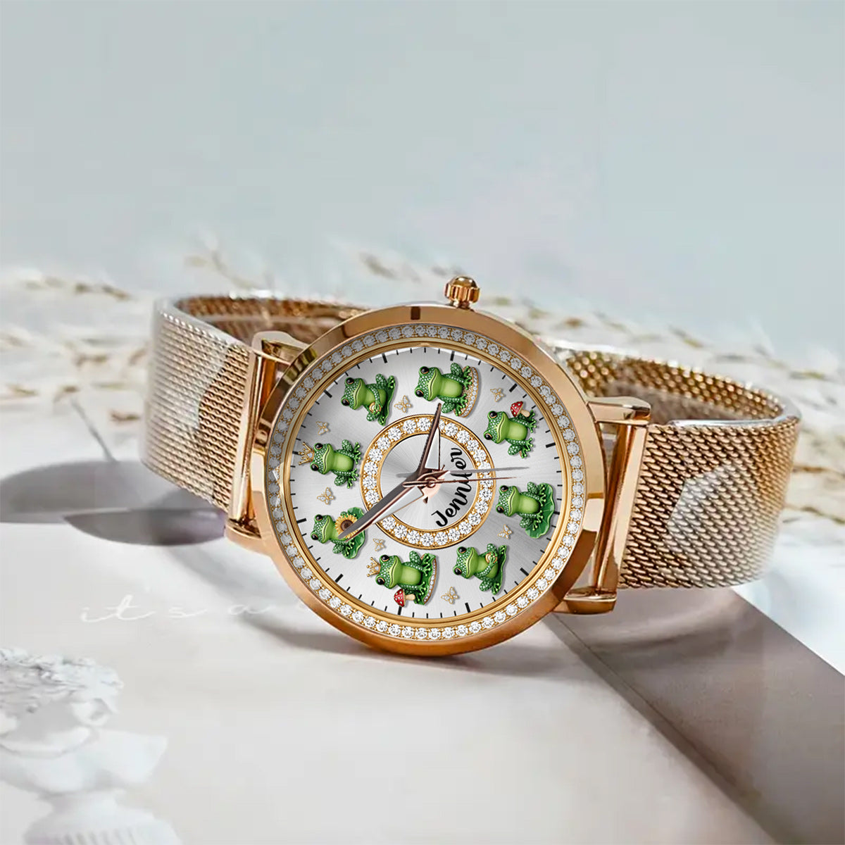 Love Frogs - Personalized Frog Women Hand Watch