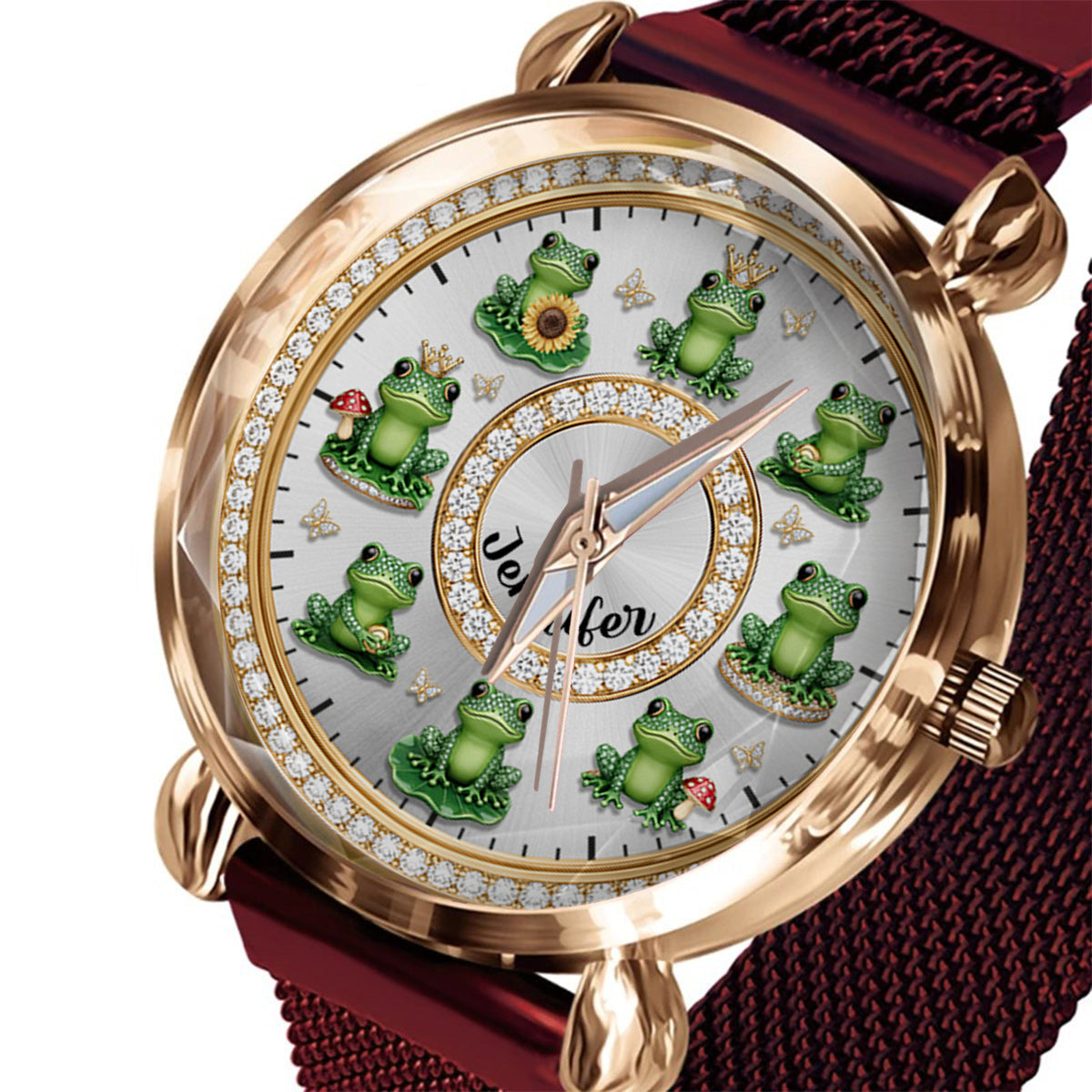 Love Frogs - Personalized Frog Women Hand Watch