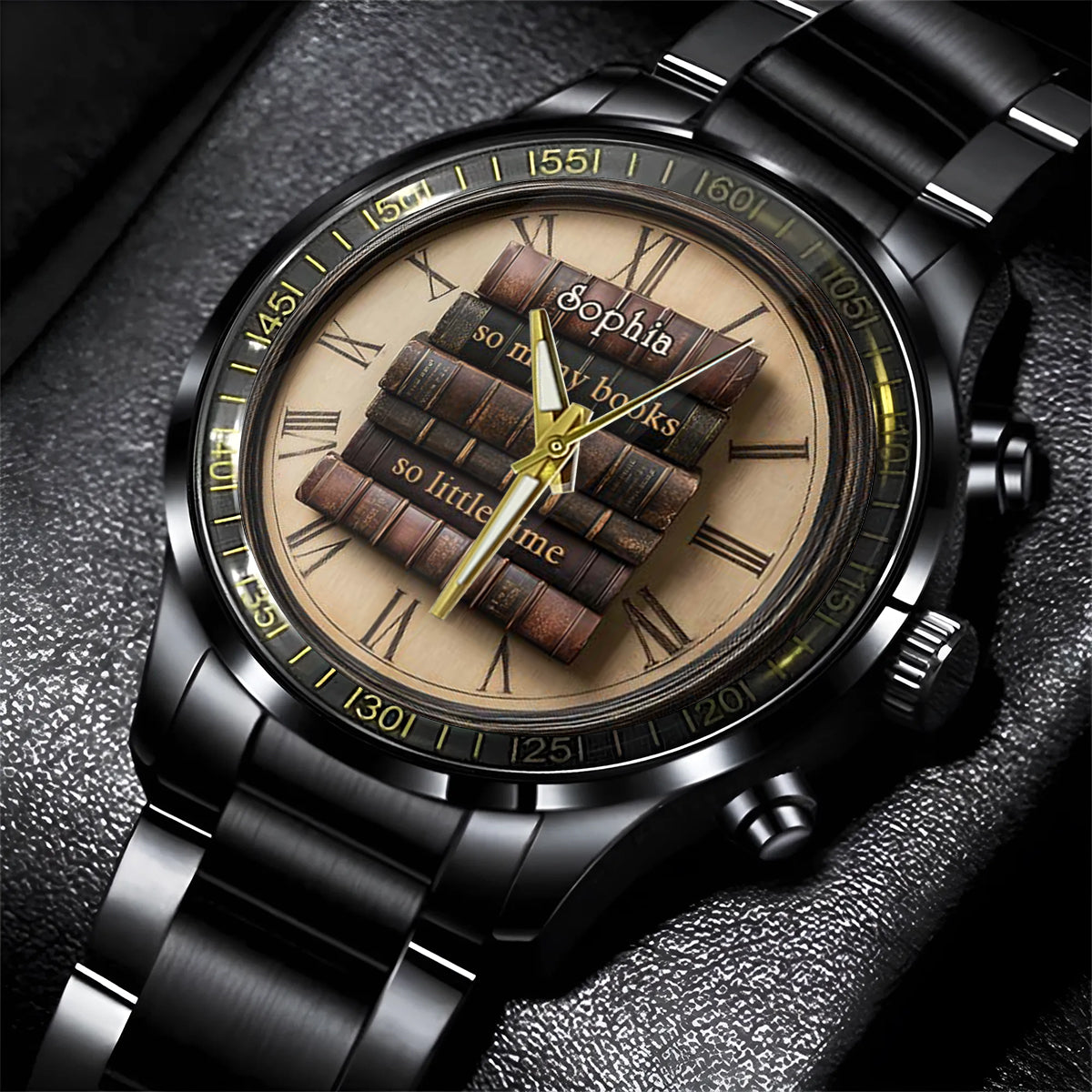 Tant de livres, si peu de temps - Montre-livre personnalisée