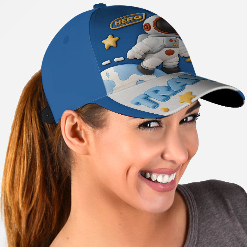 Astronaute et OVNI - Cadeau enfant mignon - Casquette classique personnalisée