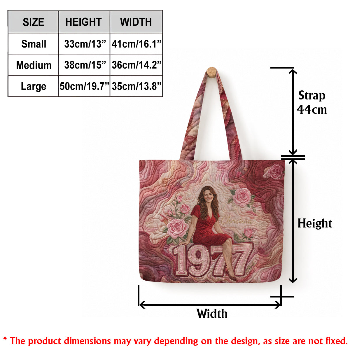 Happy Birthday - Personalized Birthday Quilted Tote Bag