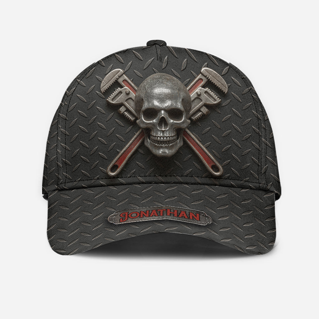 Cool Skeleton Plumber Gift - Personalized Plumber Classic Cap