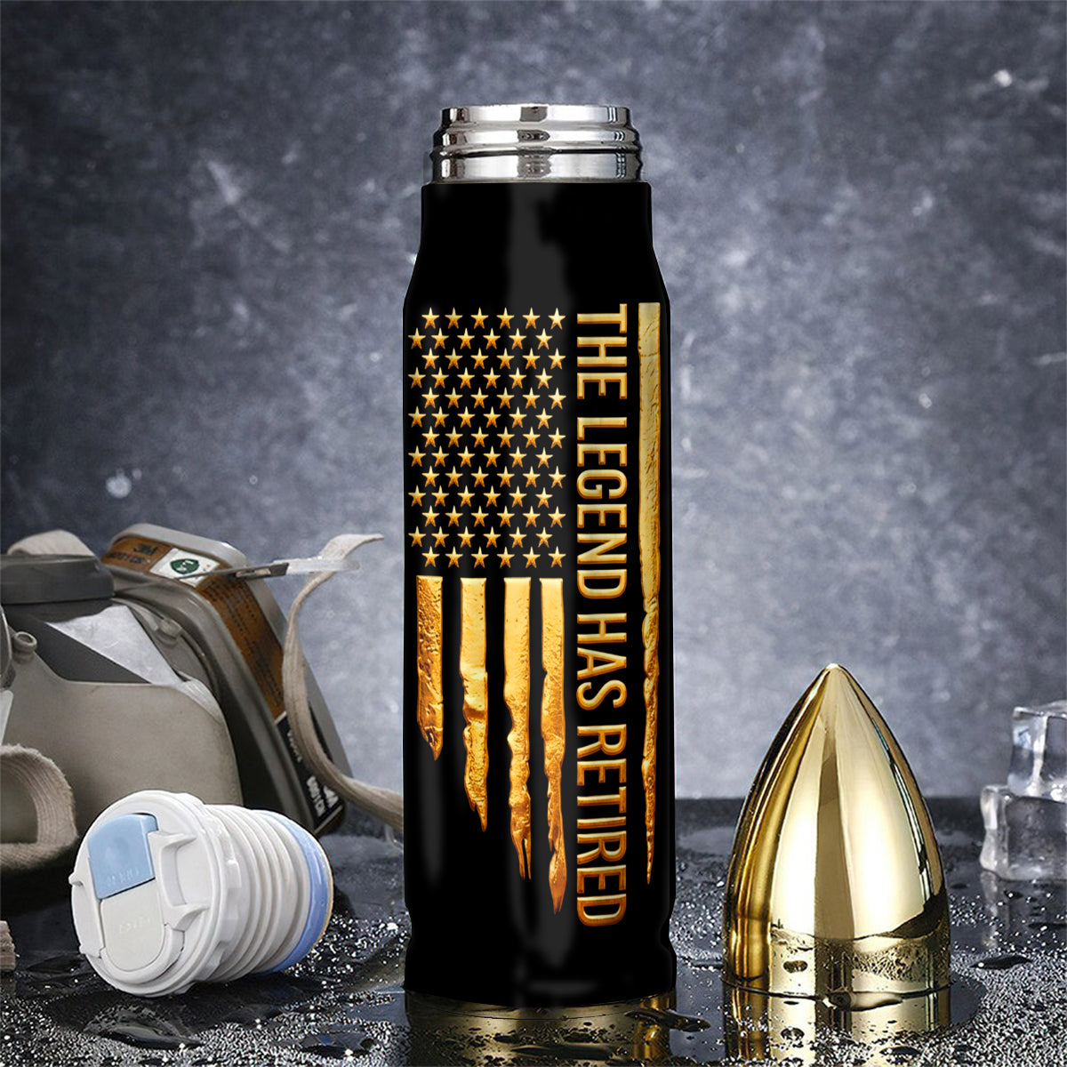 Happy Retirement - Personalized Retired Bullet Tumbler