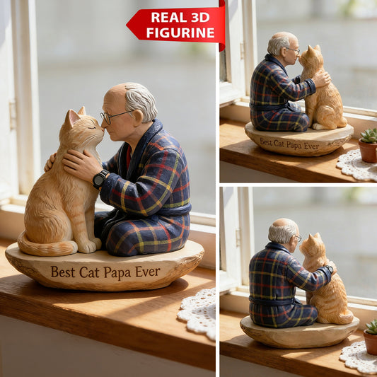 Photo Personnalisée - Figurine Premium 3D de Chat