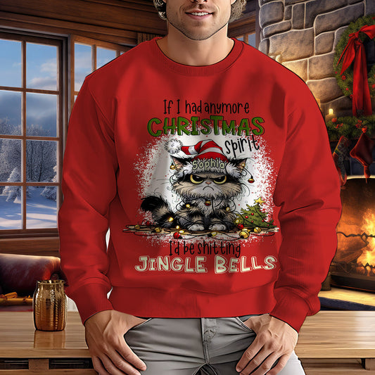 Esprit de Noël - Pull de Noël moche personnalisé