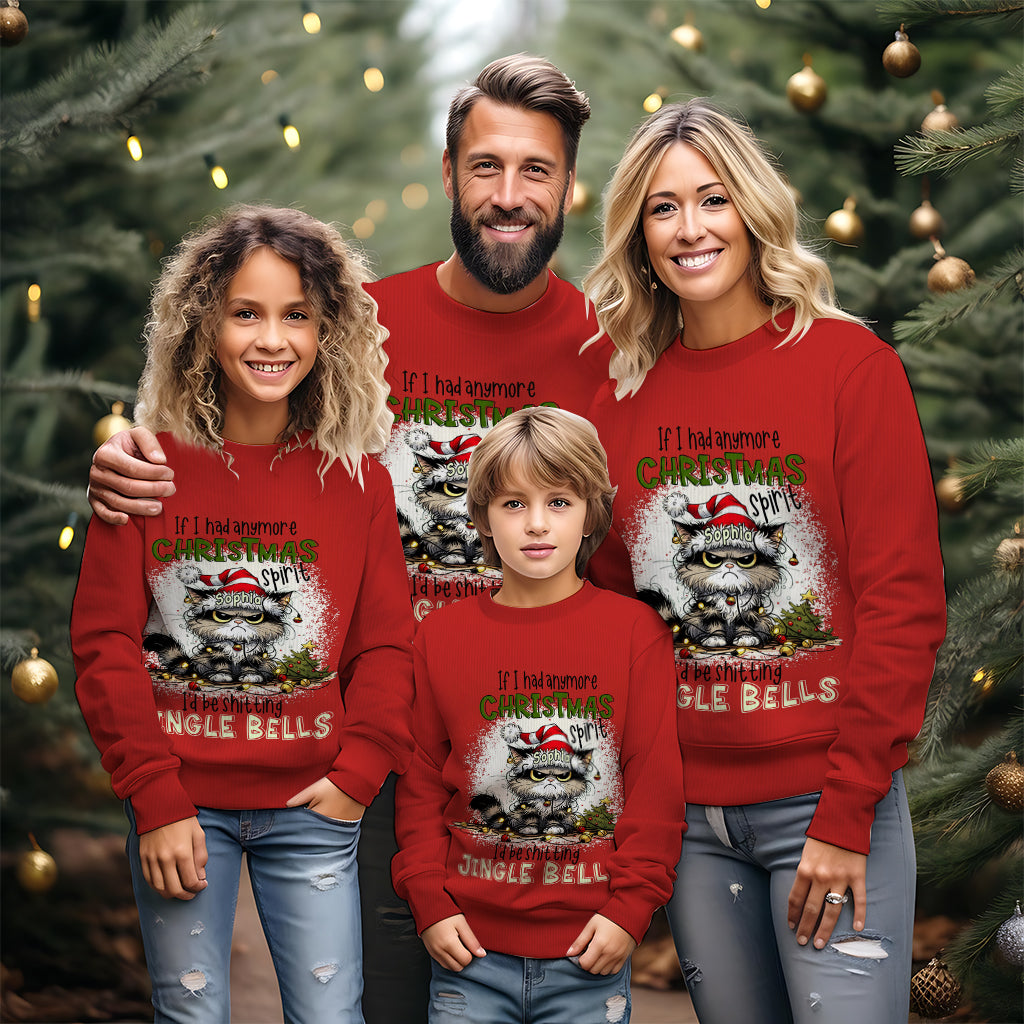 Esprit de Noël - Pull de Noël moche personnalisé