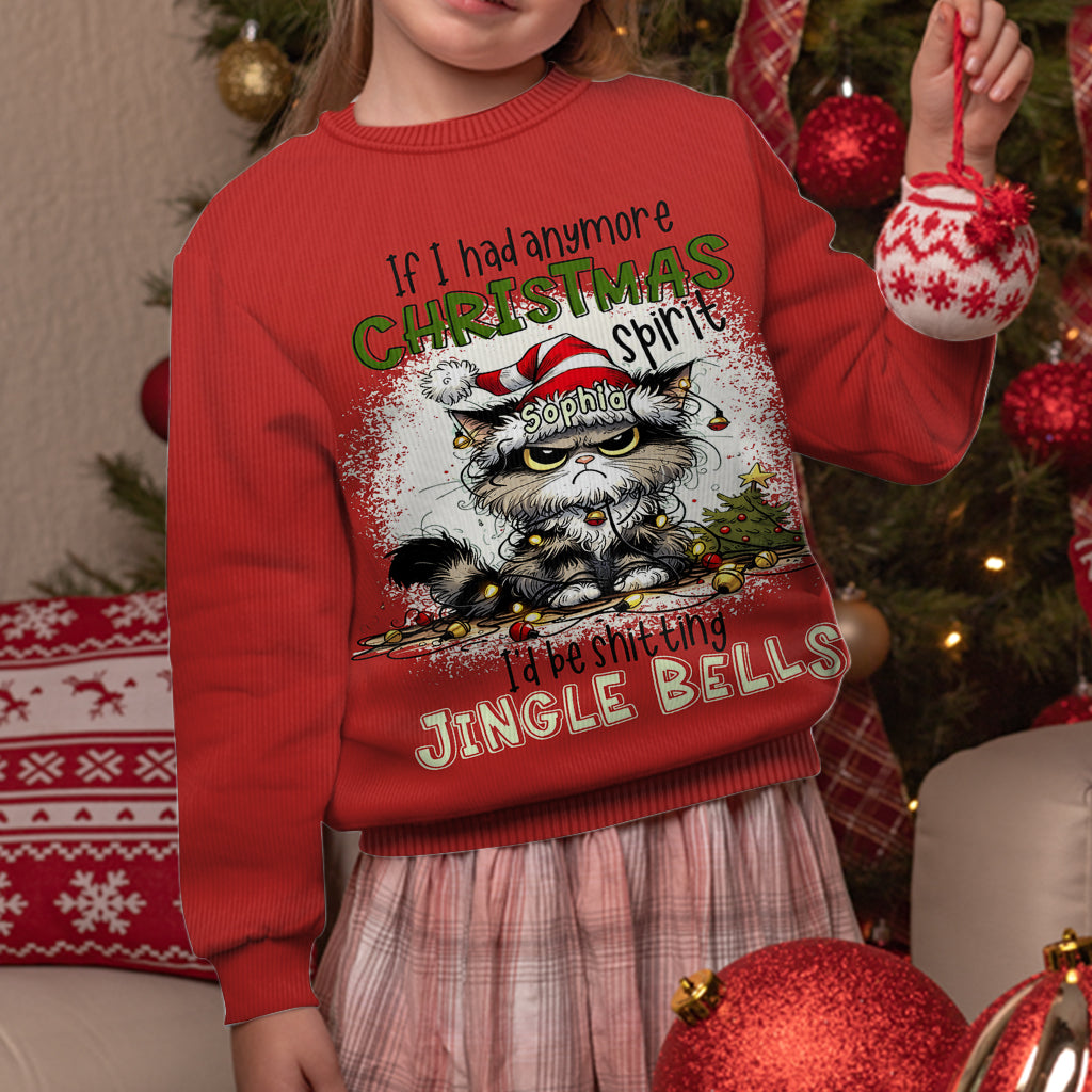 Esprit de Noël - Pull de Noël moche personnalisé