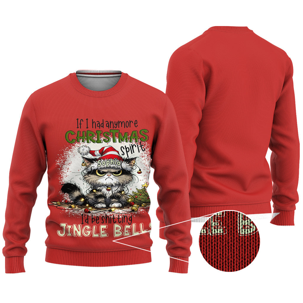 Esprit de Noël - Pull de Noël moche personnalisé