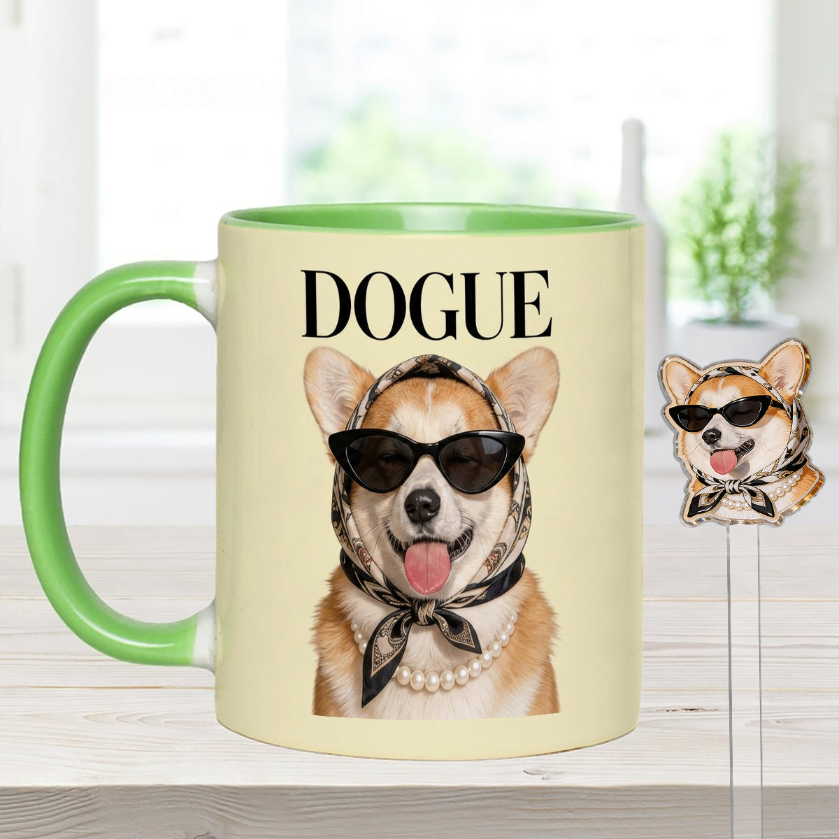 Cadeau Amusant pour Amoureux des Chiens - Tasse Personnalisée avec Mélangeurs en Acrylique