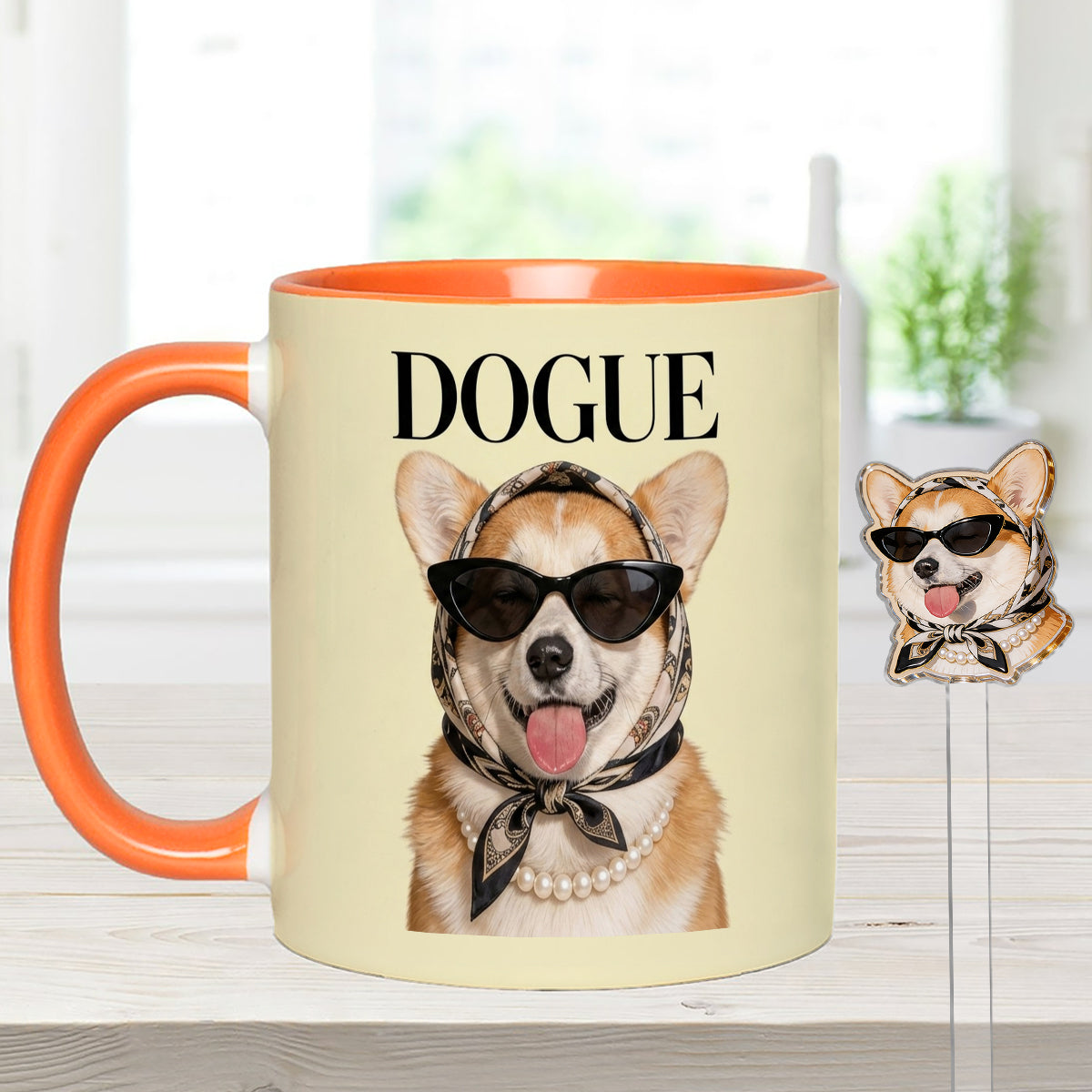 Cadeau Amusant pour Amoureux des Chiens - Tasse Personnalisée avec Mélangeurs en Acrylique