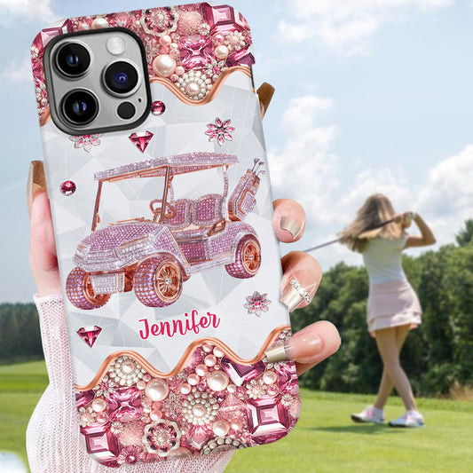 Goft Cart - Coque de téléphone personnalisée avec impression intégrale sur le thème du golf