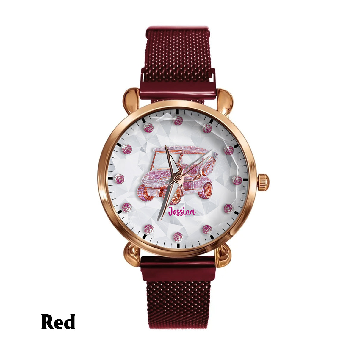 Goft Cart - Montre de golf personnalisée pour femme 