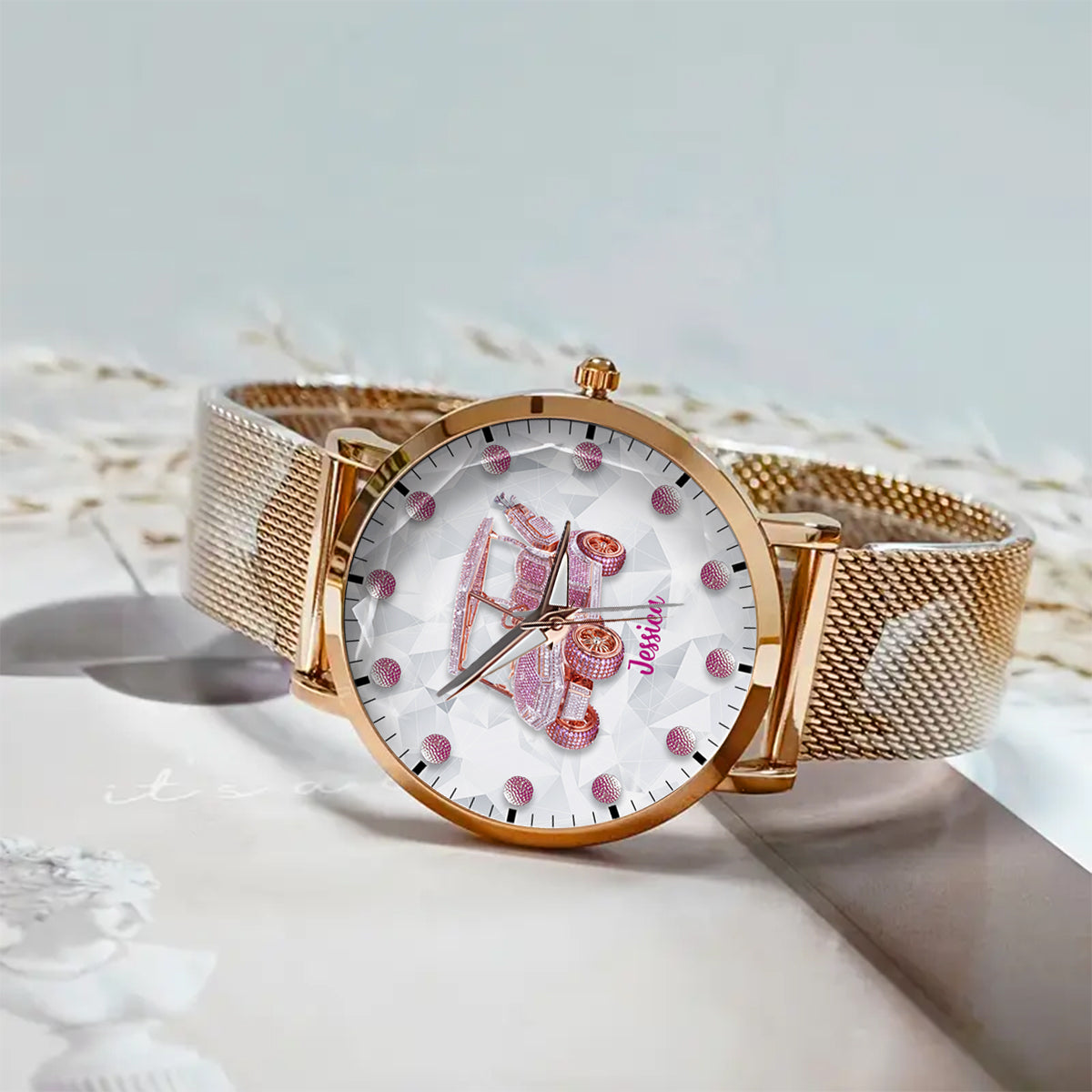Goft Cart - Montre de golf personnalisée pour femme 