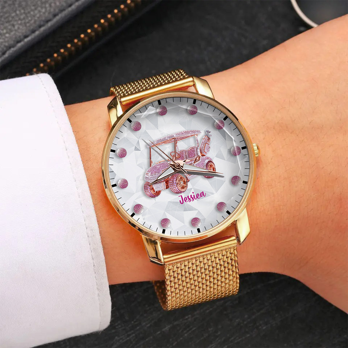 Goft Cart - Montre de golf personnalisée pour femme 
