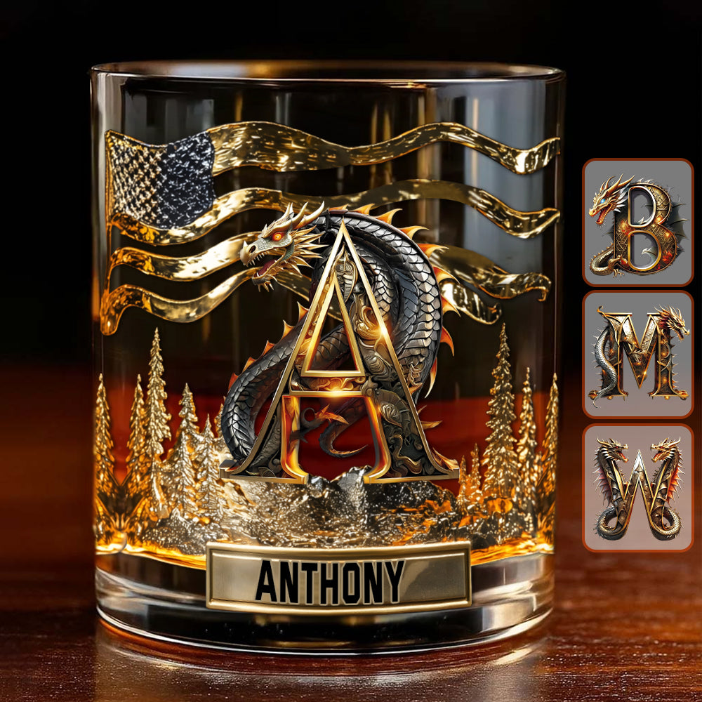 J'adore les dragons - Verre à whisky personnalisé Dragon