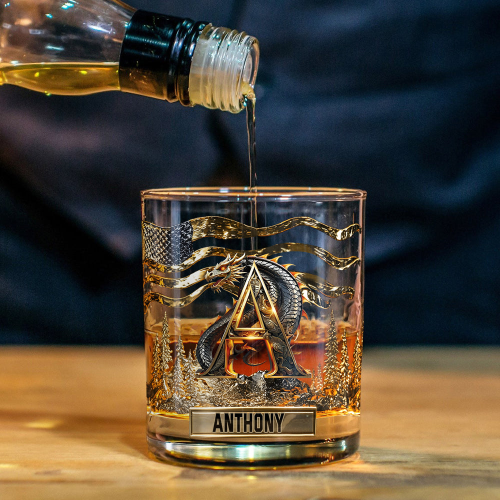 J'adore les dragons - Verre à whisky personnalisé Dragon
