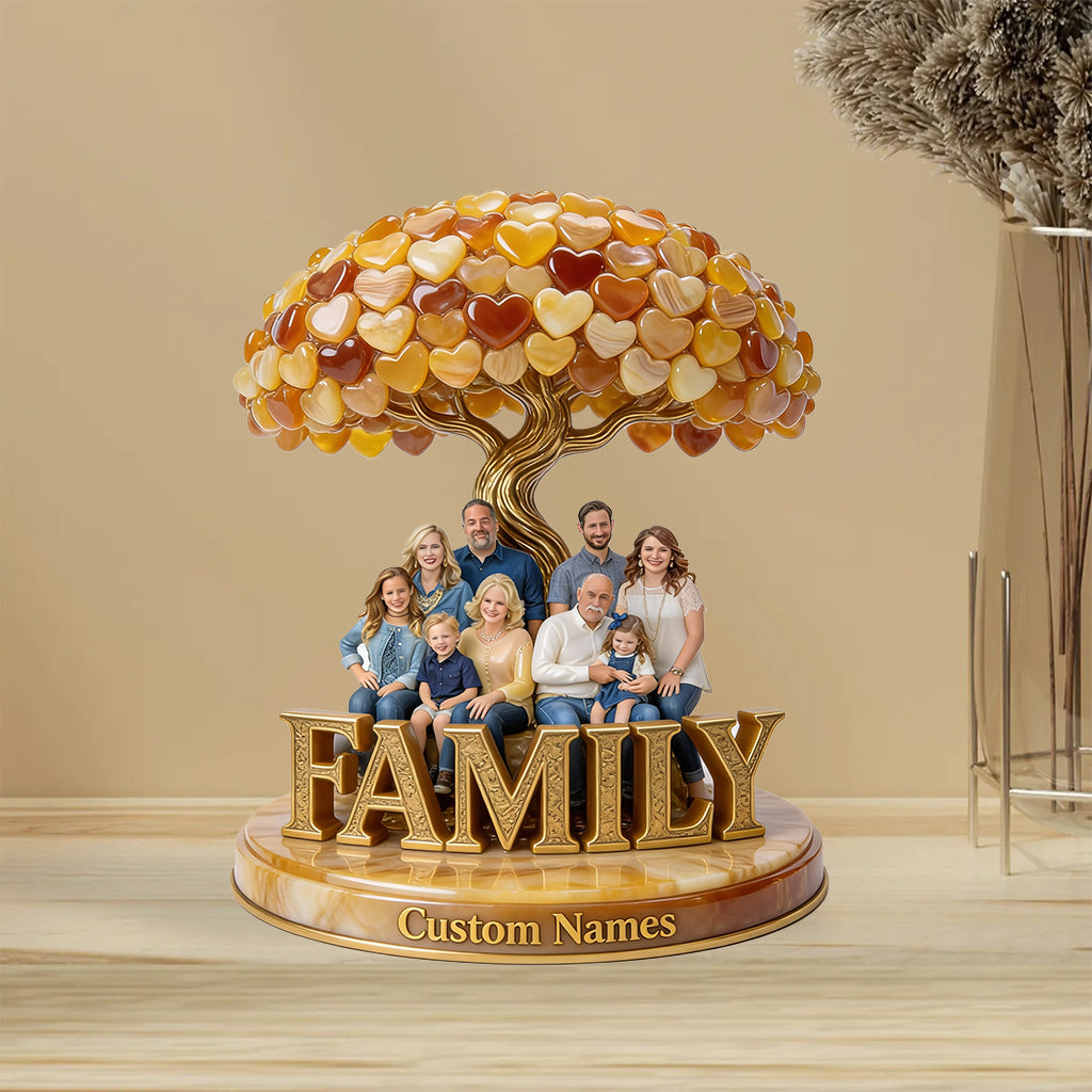 La meilleure famille du monde - Plaque acrylique personnalisée en forme de famille