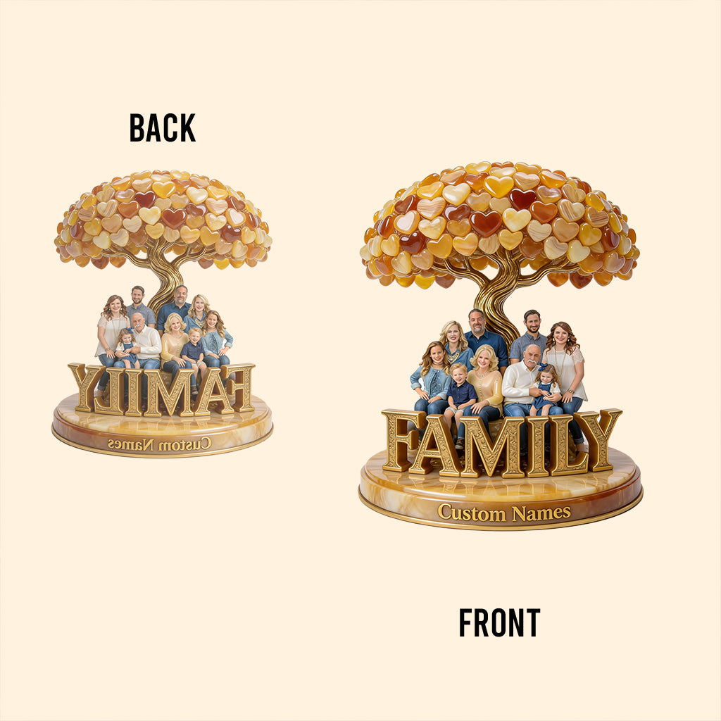 La meilleure famille du monde - Plaque acrylique personnalisée en forme de famille