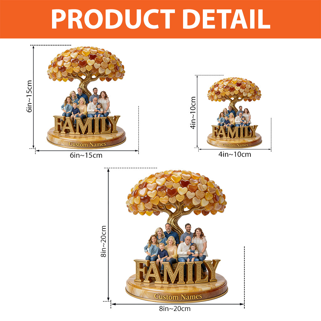 La meilleure famille du monde - Plaque acrylique personnalisée en forme de famille