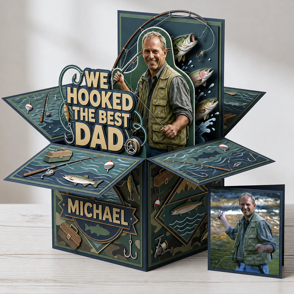 Le Meilleur Papa - Carte Pop Up Personnalisée