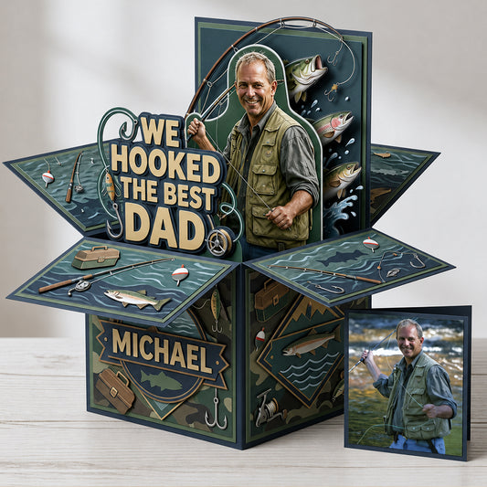 Le Meilleur Papa - Carte Pop Up Personnalisée