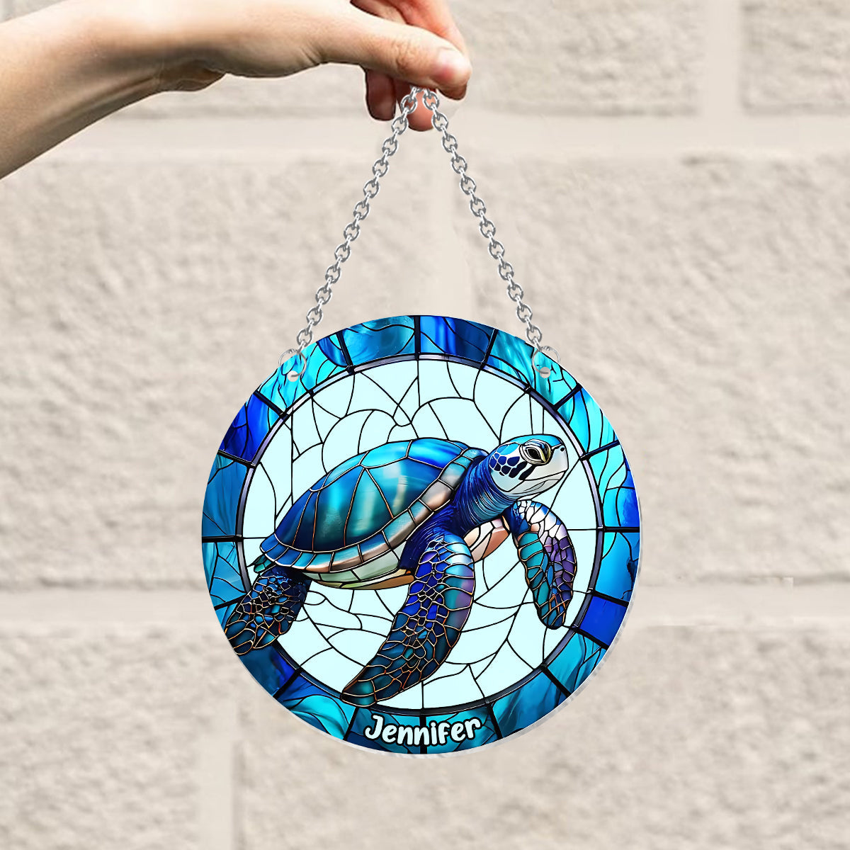 Love Turtles - Personalized Turtle Window Hanging Suncatcher Ornament
