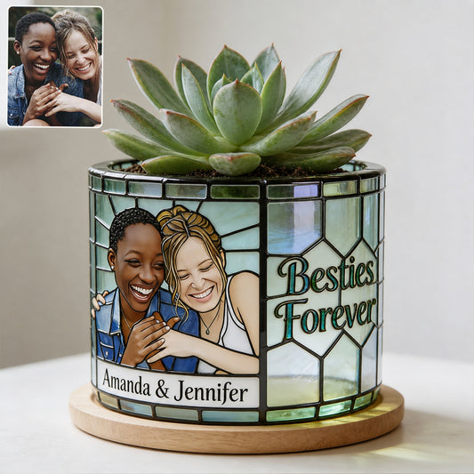Meilleurs Amis Pour Toujours - Pot de Plante en Céramique Personnalisé