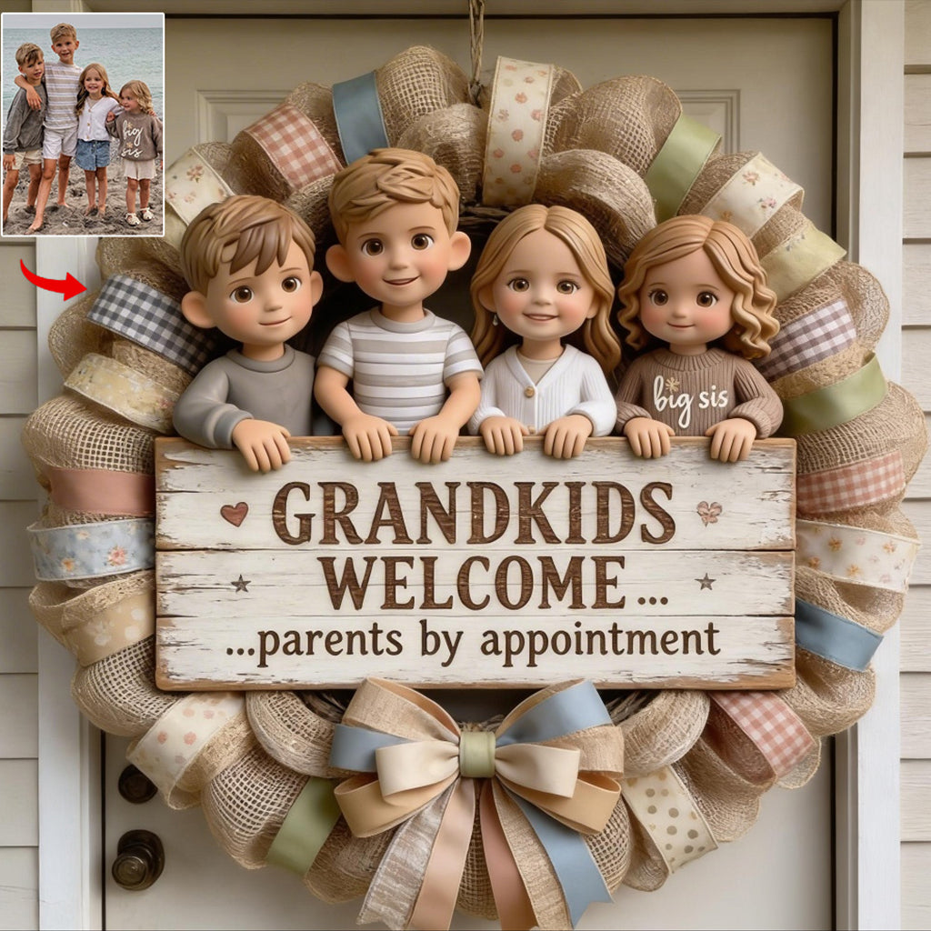 Custom Sign For Grandma/ Grandpa - Personalized Grandma Custom Shaped Wood Sign