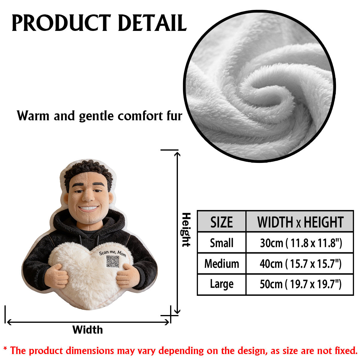 Scan Me - Personalized Mother Premium Faux Fur Pillow