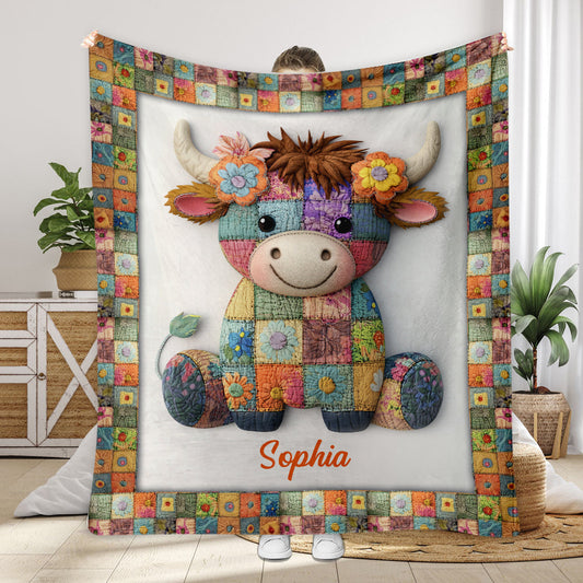 Just A Girl Who Loves Highland Cows - Personalized Highland Cow Blanket