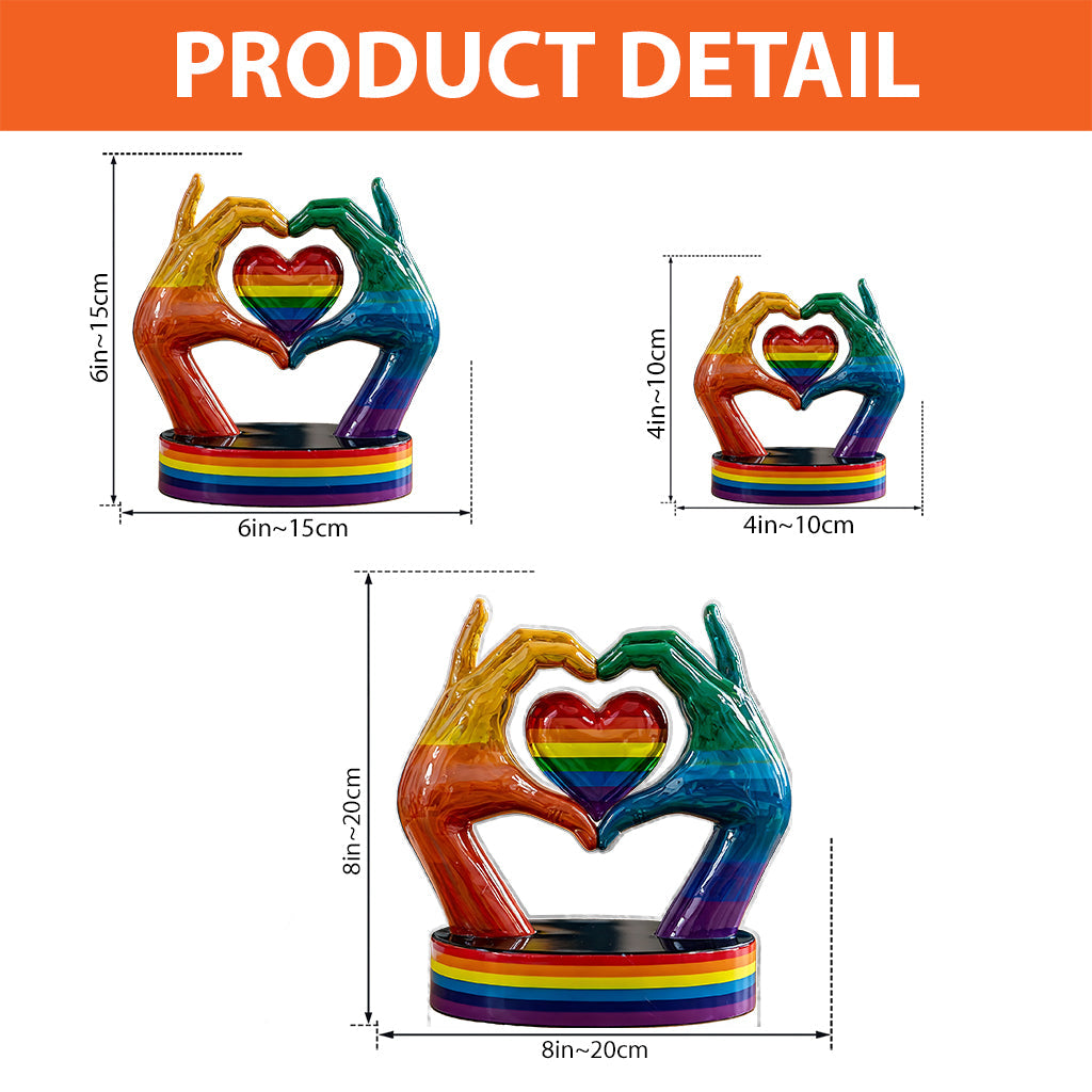 Love Is Love - Personalized LGBT Support Custom Shaped Acrylic Plaque