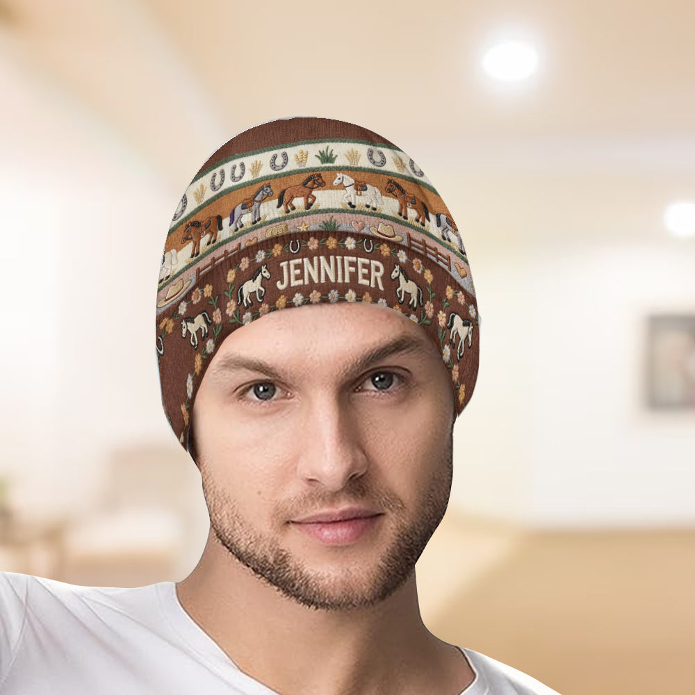 J'adore les chevaux - Bonnet personnalisé pour les amoureux des chevaux